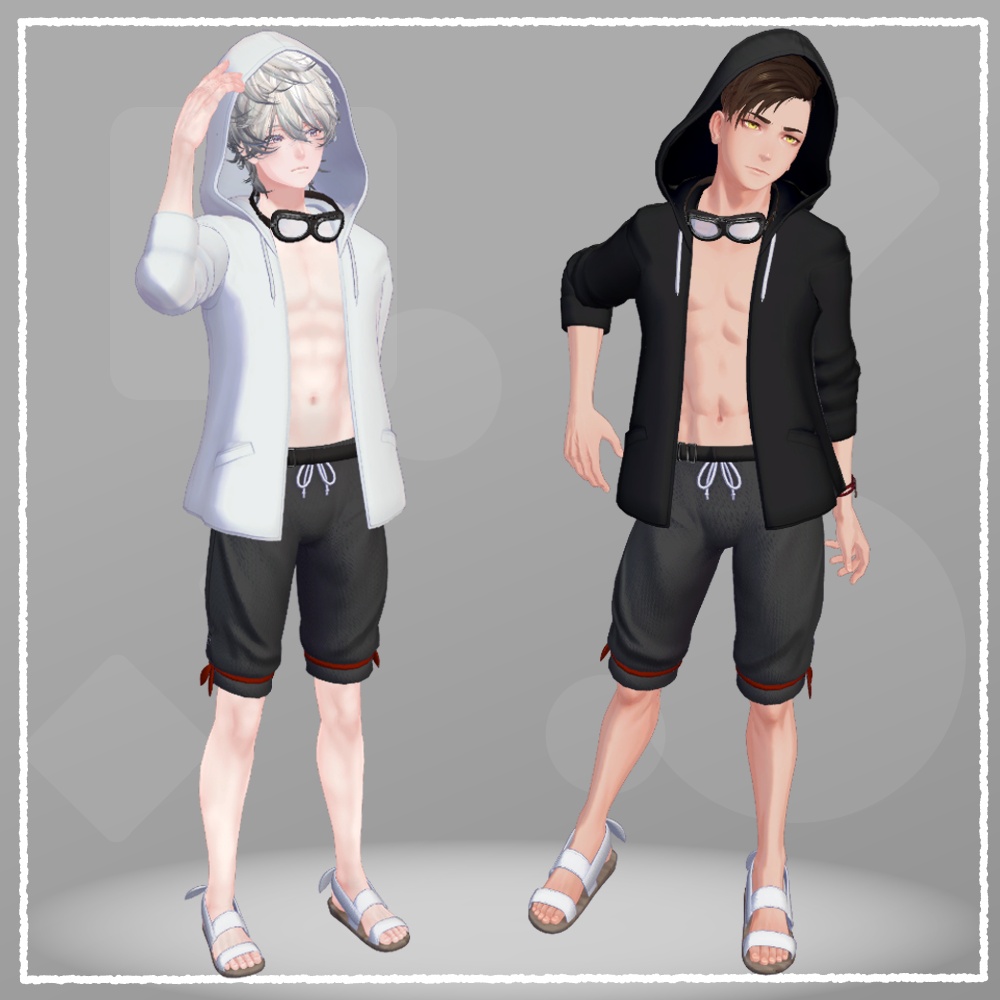【VRChat向け衣装】シーサイド・アドベンチャラー(7アバター対応)