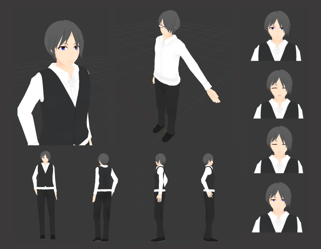 シンプル男性モデル