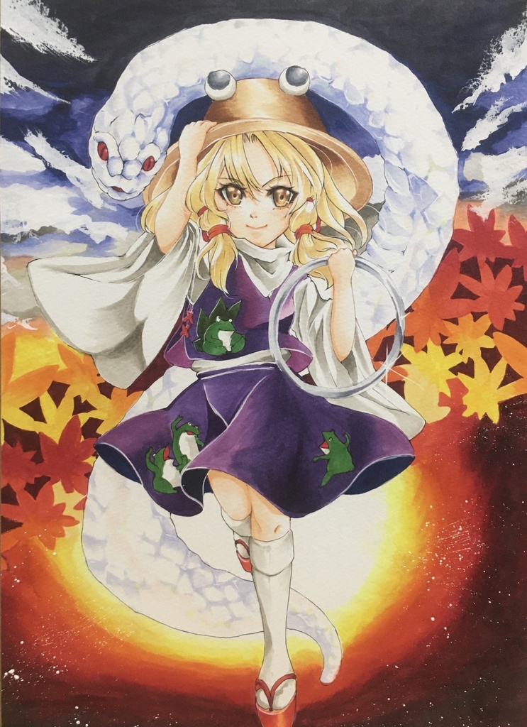 東方Project/手描きイラスト/洩矢諏訪子