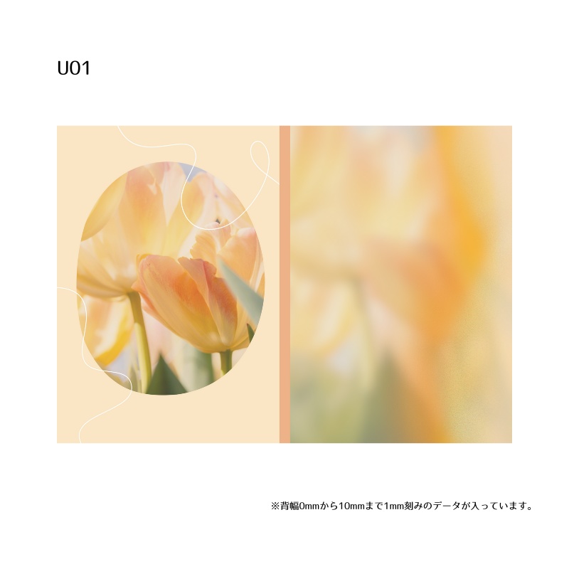 A5・A6同人誌表紙テンプレート(背幅0~10mm対応)