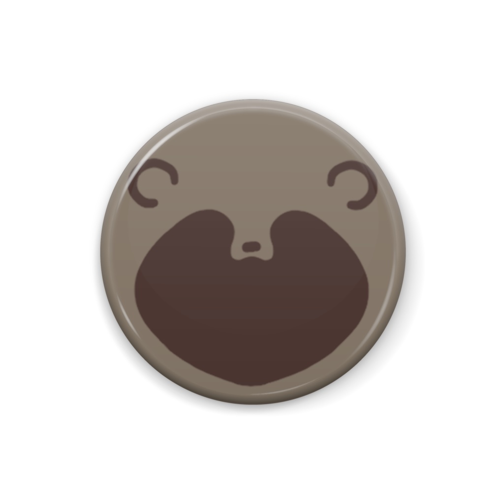 えぞたぬきのぽんさん缶バッチ