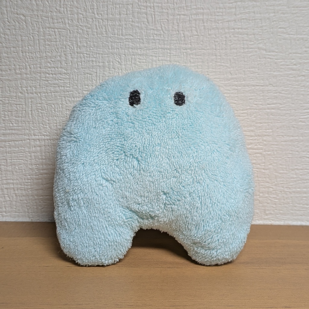 もこもこおばけ(水色①)　ぬいぐるみ