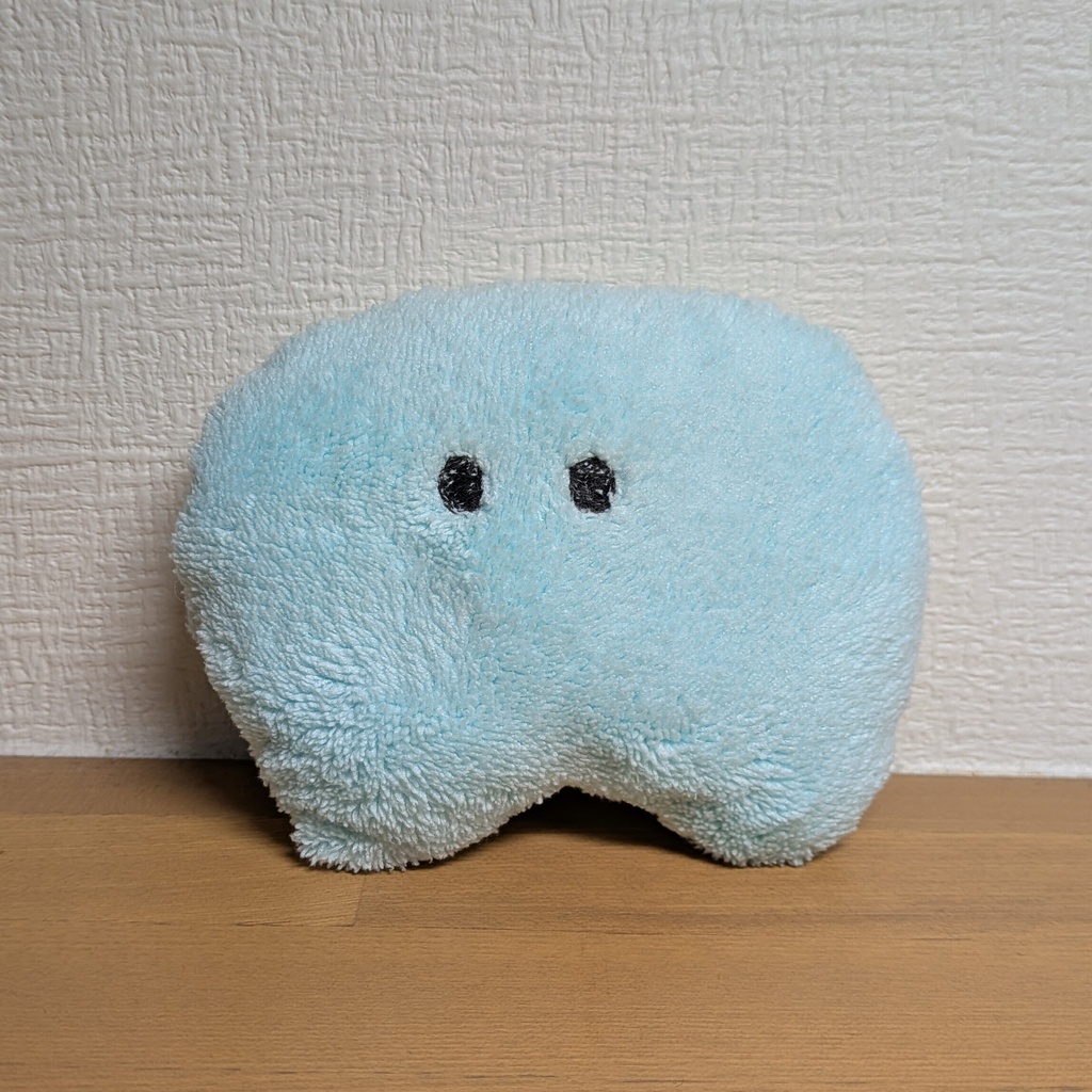 もこもこおばけ（水色②）　ぬいぐるみ