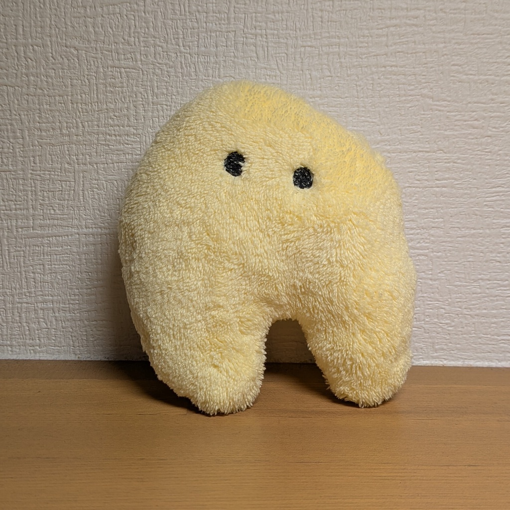もこもこおばけ（黄色①）　ぬいぐるみ