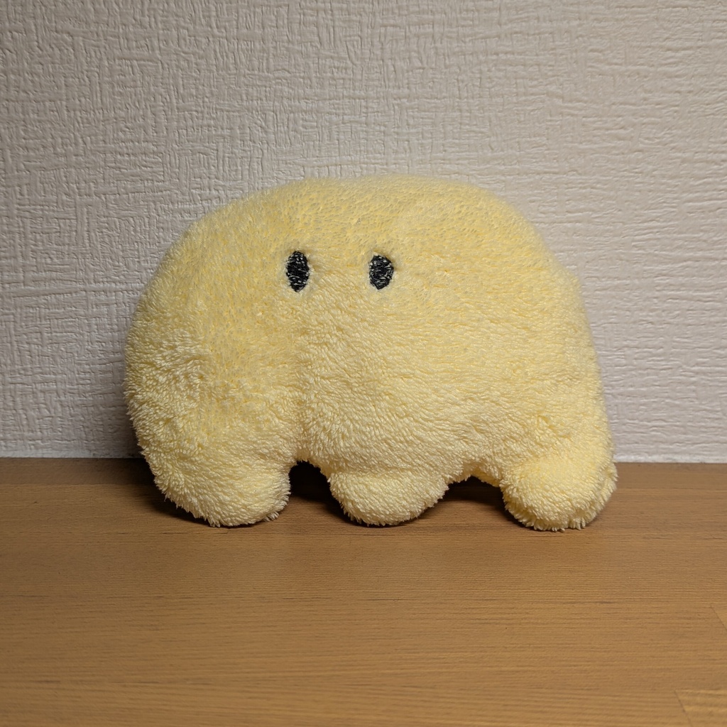 もこもこおばけ（黄色②）　ぬいぐるみ