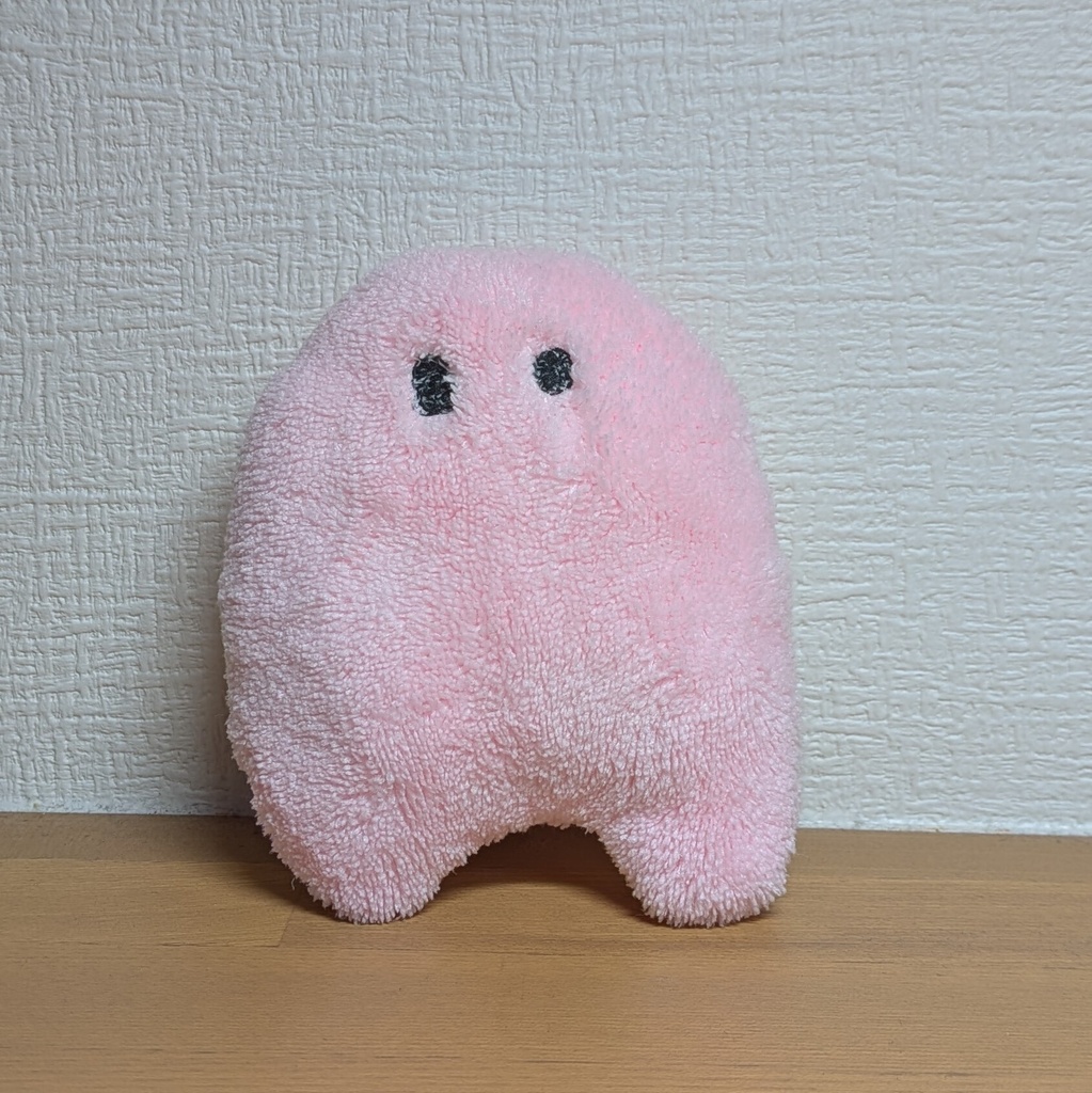 もこもこおばけ（ピンク）　ぬいぐるみ