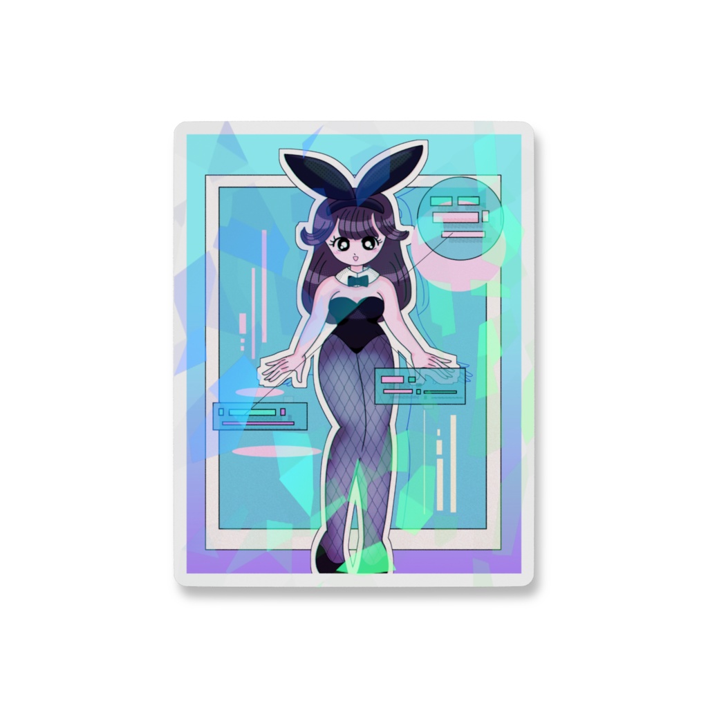 ホログラムステッカー◆バニーガール