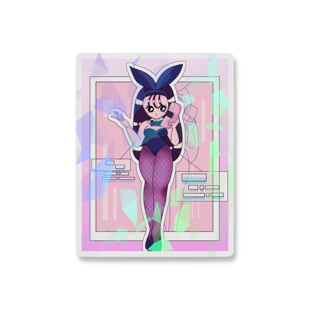 ホログラムステッカー◆バニーガールBタイプ