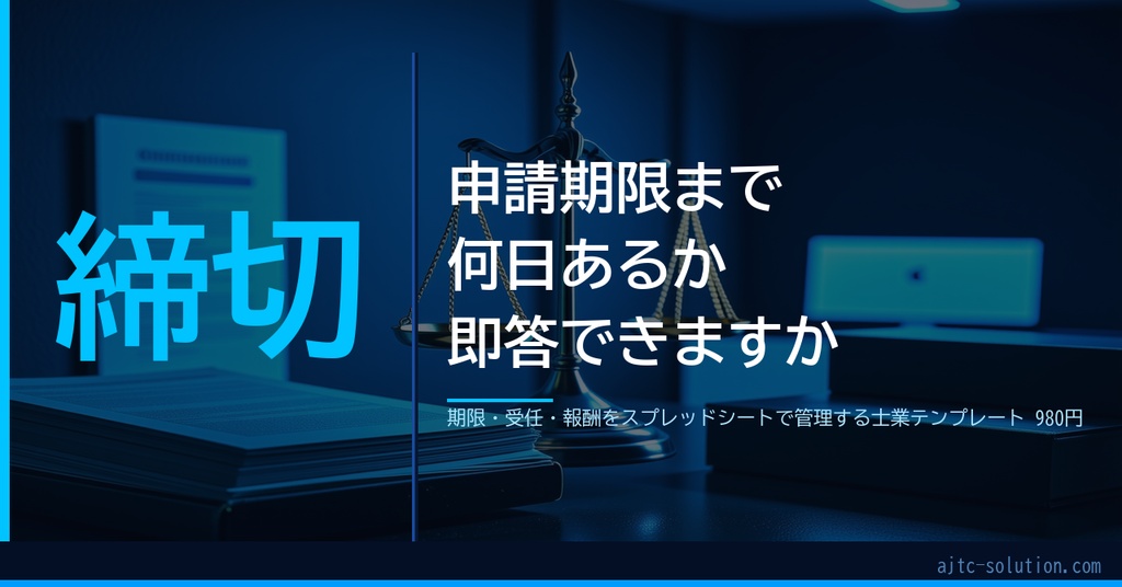 士業向け 相談・見積・受任管理シート（行政書士・社労士向け）