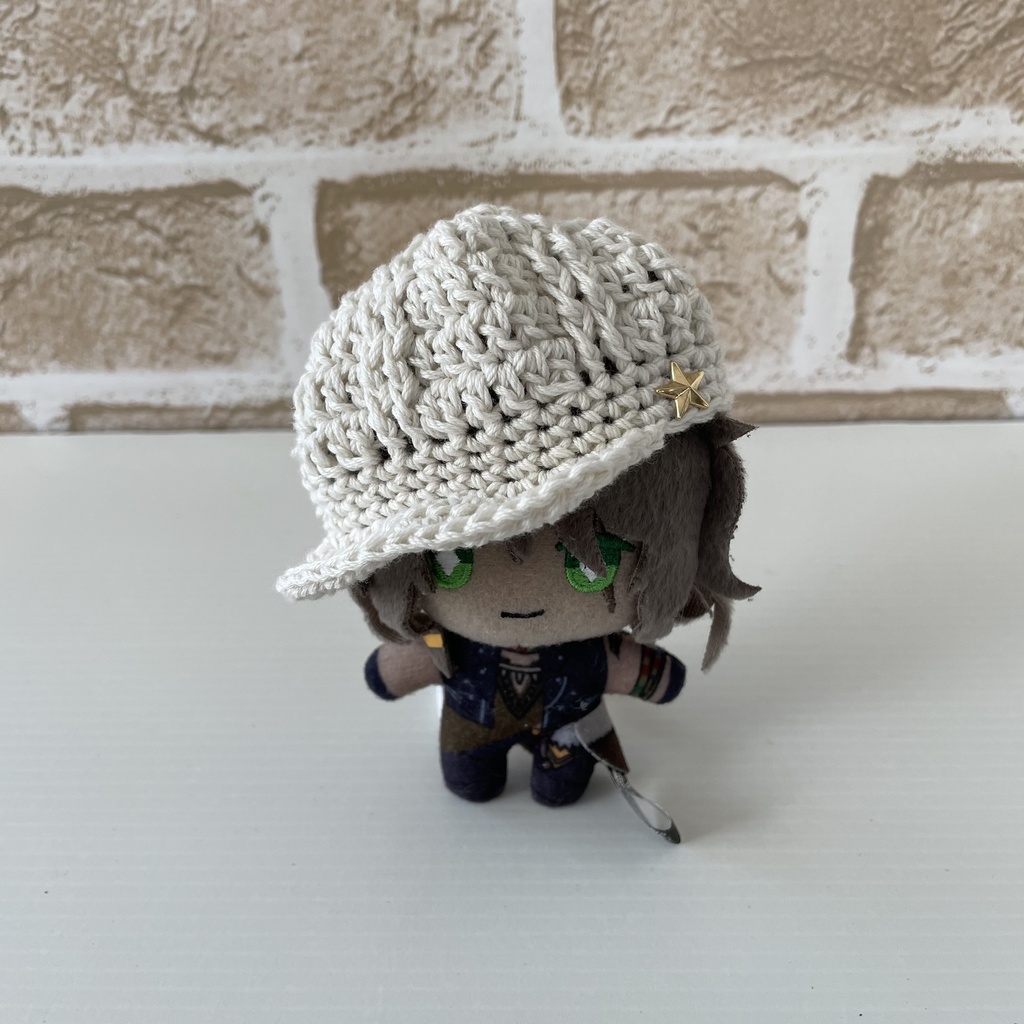 ぬい用 スタッズ付きキャスケット帽