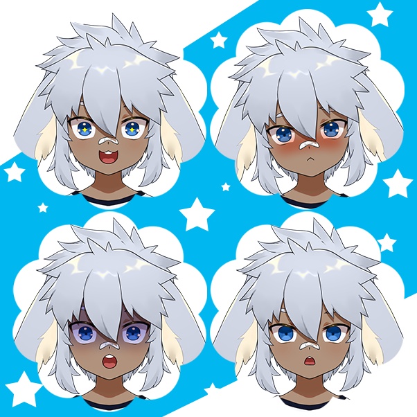 【Live2Dモデル】白黒ジャンケンろっぷくん【VtubeStudio】