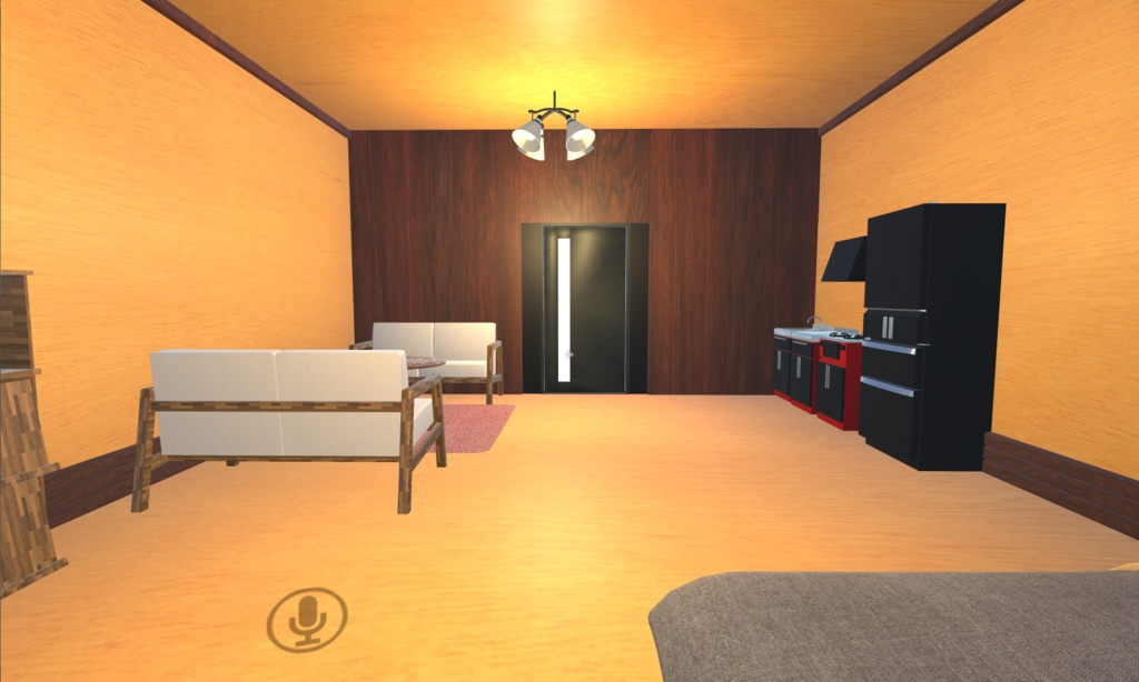 【無料・VRChat&Unity】巾木ハウス【きれいな木製の家】