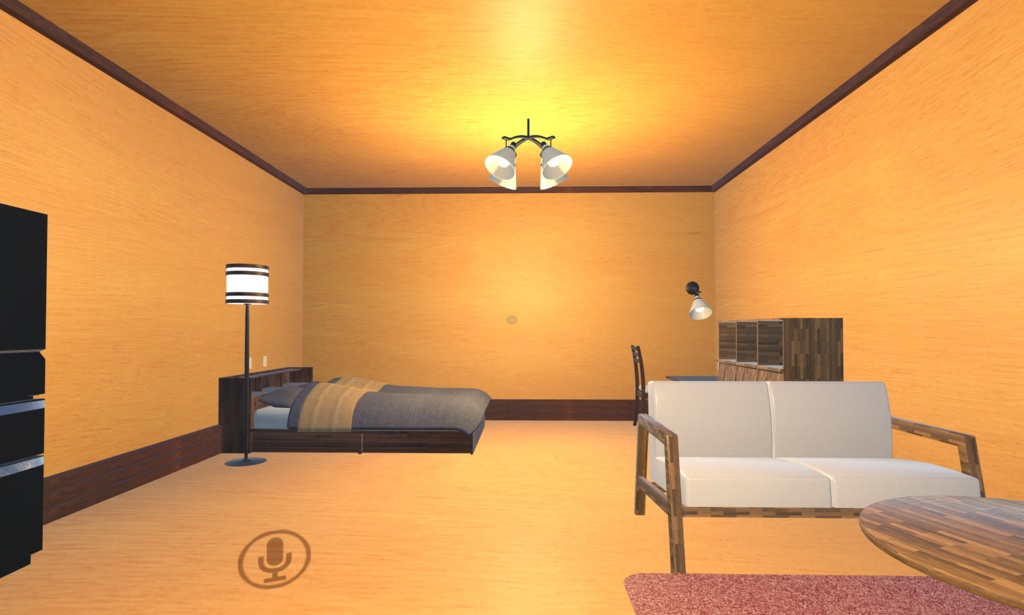 【無料・VRChat&Unity】巾木ハウス【きれいな木製の家】