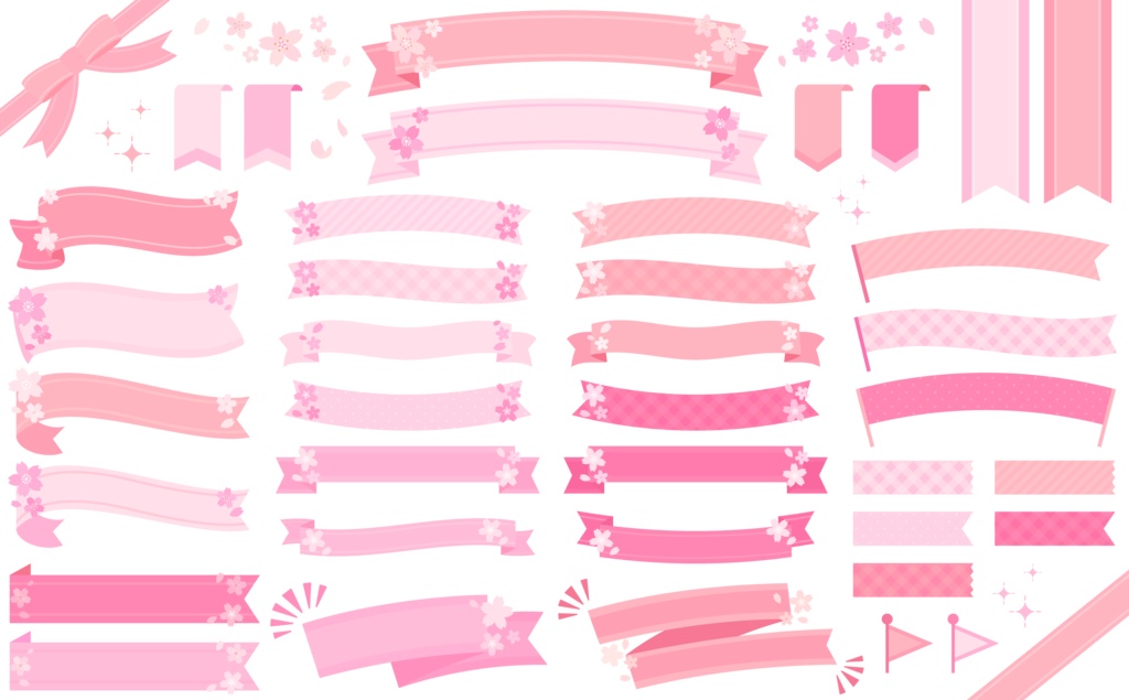 桜のピンクリボンフレームセットセット