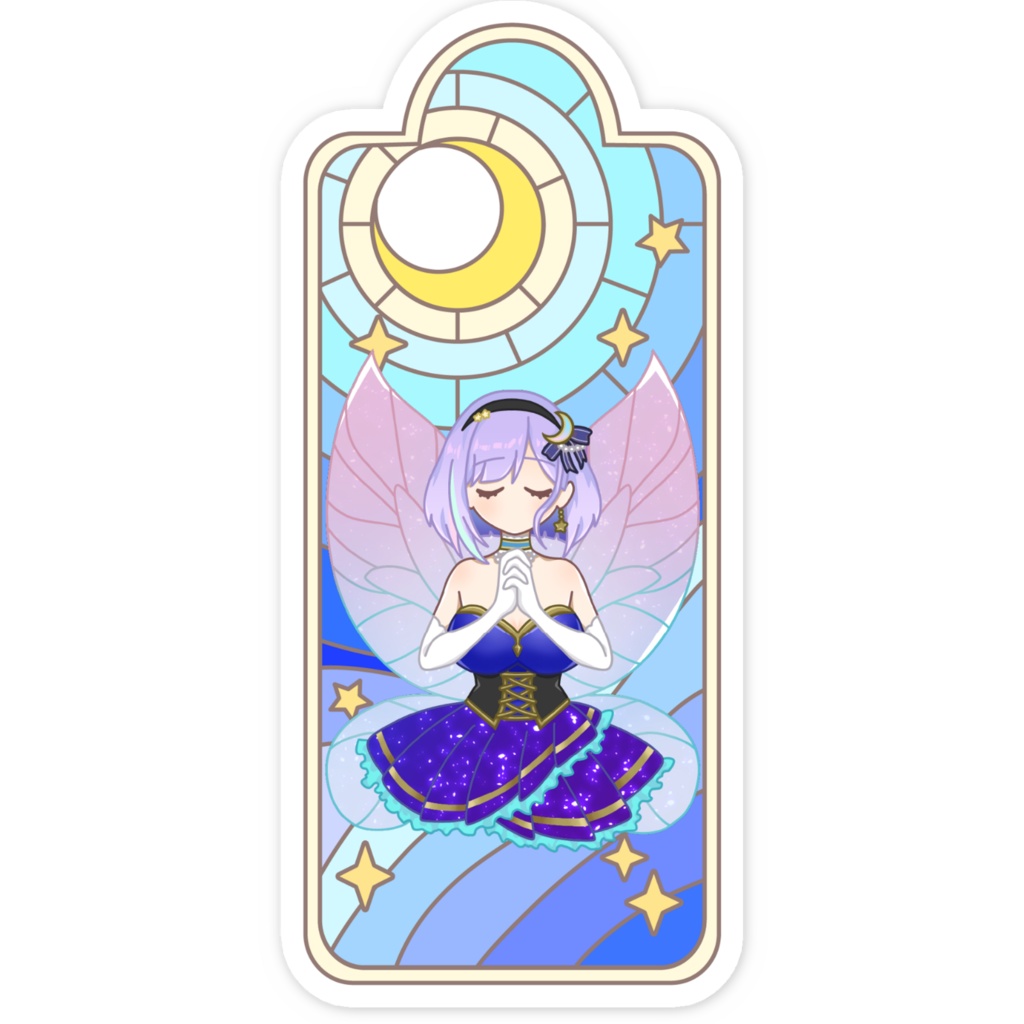 ステンドグラス風イラストステッカー