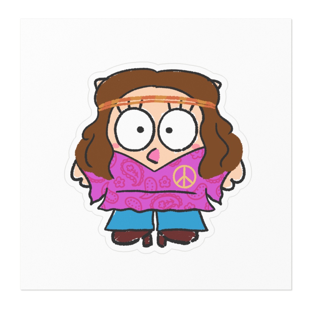 1970年代っぽいフッコ(ステッカー)