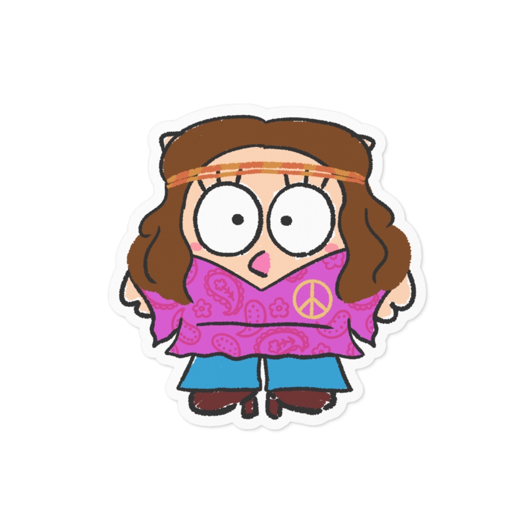 1970年代っぽいフッコ(ステッカー)