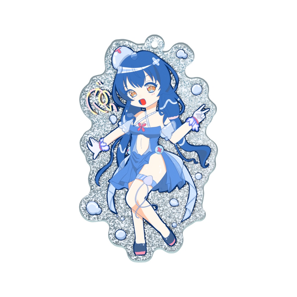 【5周年記念】SDキャラクターラメアクリルキーホルダー 70mm×70ｍｍ