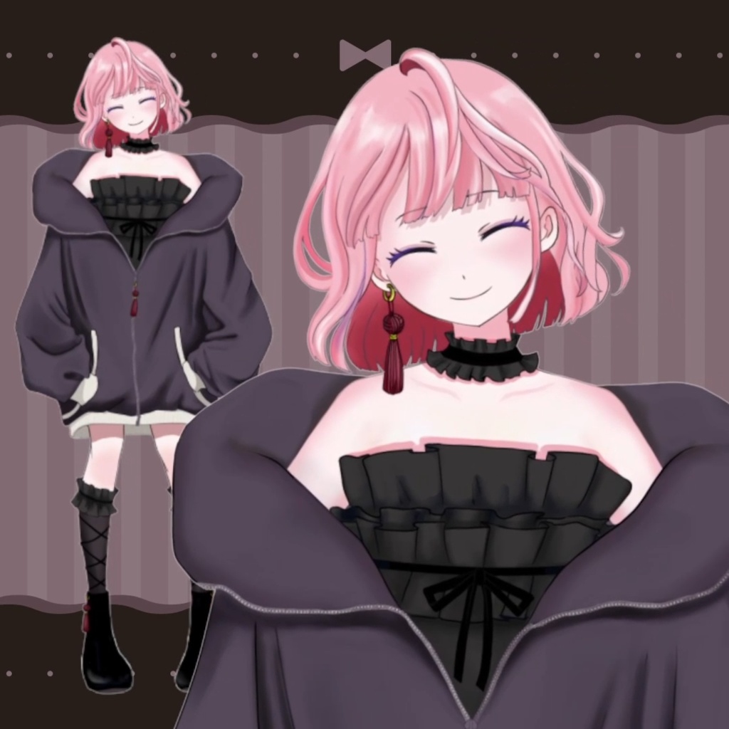 【限定1点】ジト目の女の子【VTS対応】【Live2Dモデル】