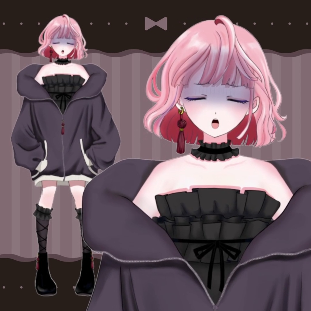 【限定1点】ジト目の女の子【VTS対応】【Live2Dモデル】