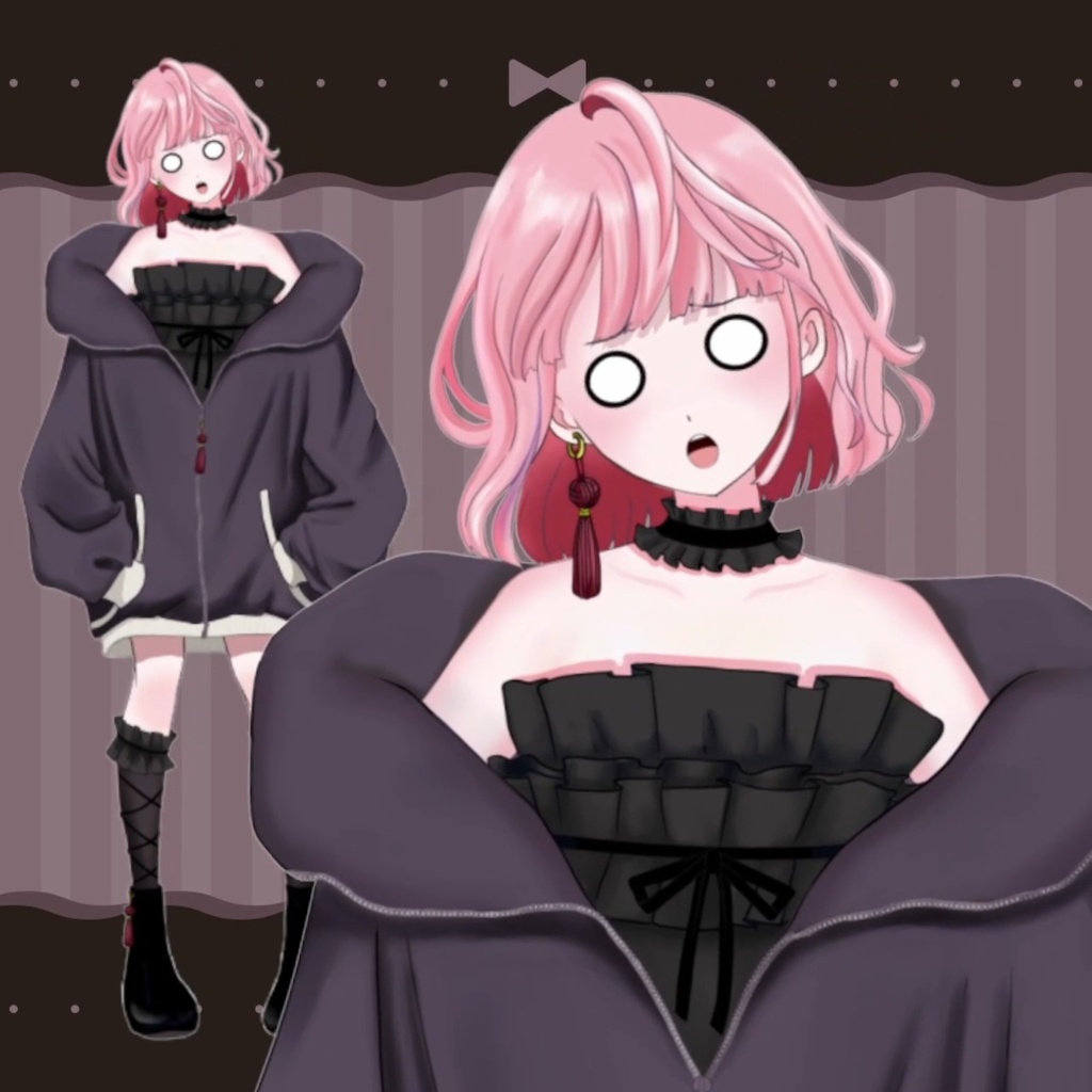 【限定1点】ジト目の女の子【VTS対応】【Live2Dモデル】