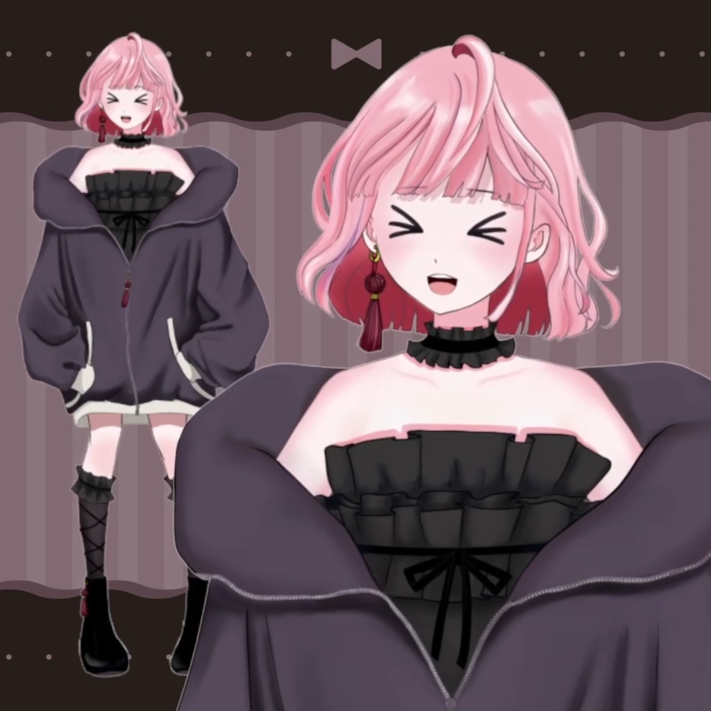 【限定1点】ジト目の女の子【VTS対応】【Live2Dモデル】