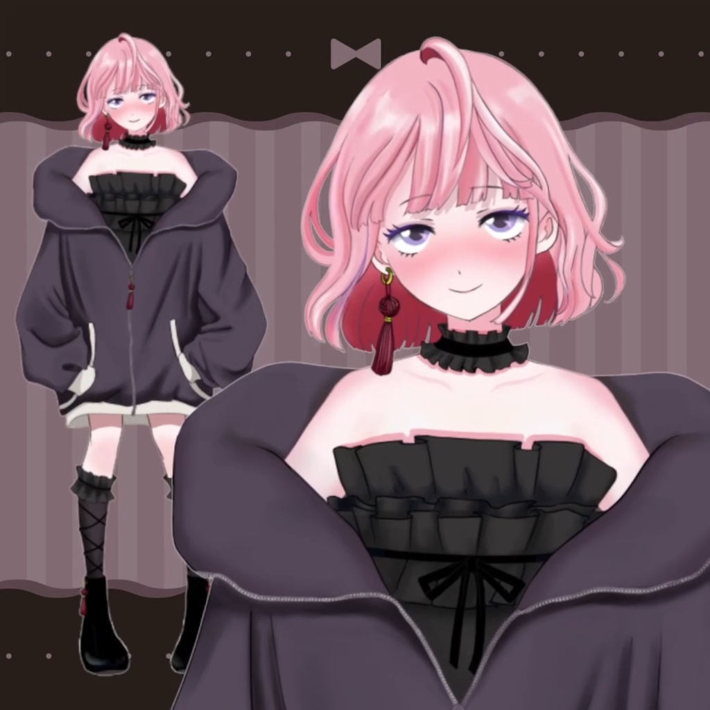 【限定1点】ジト目の女の子【VTS対応】【Live2Dモデル】