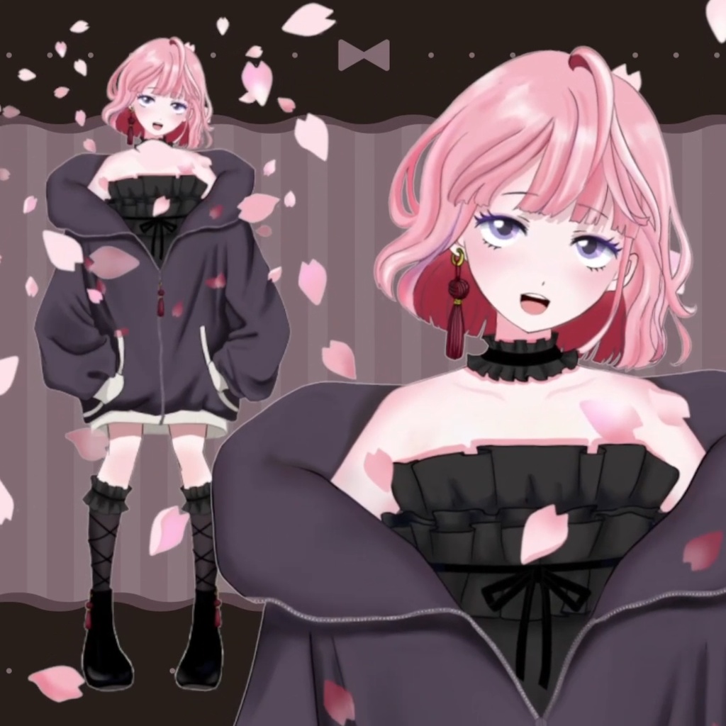 【限定1点】ジト目の女の子【VTS対応】【Live2Dモデル】