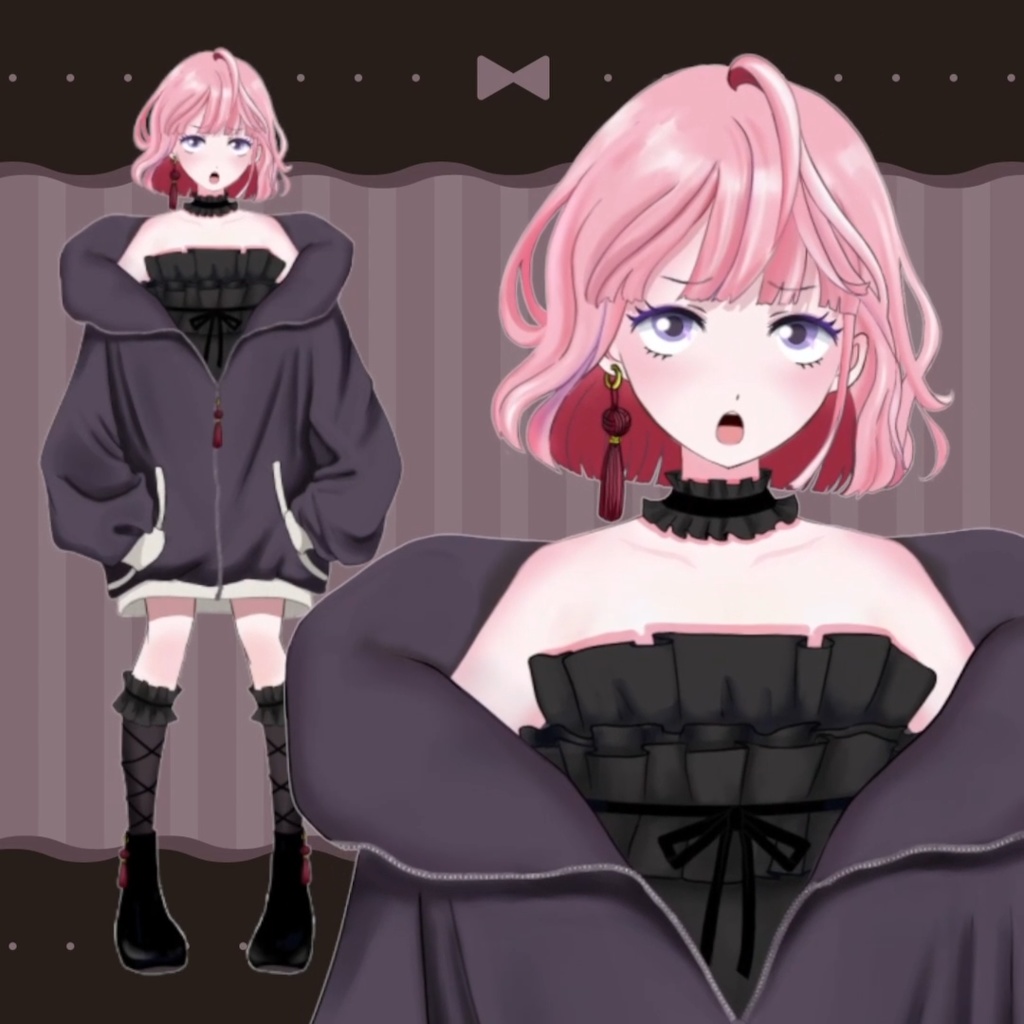 【限定1点】ジト目の女の子【VTS対応】【Live2Dモデル】