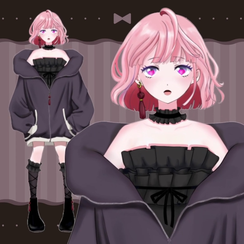 【限定1点】ジト目の女の子【VTS対応】【Live2Dモデル】