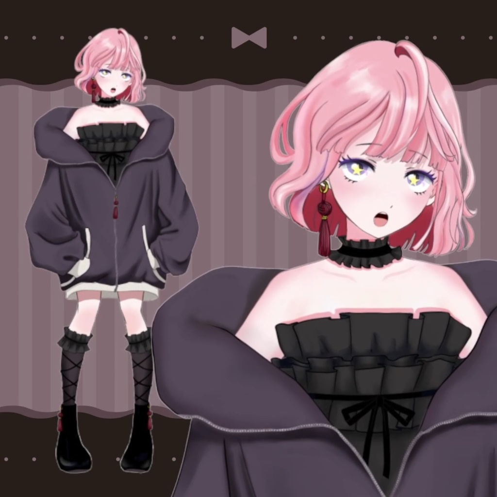 【限定1点】ジト目の女の子【VTS対応】【Live2Dモデル】