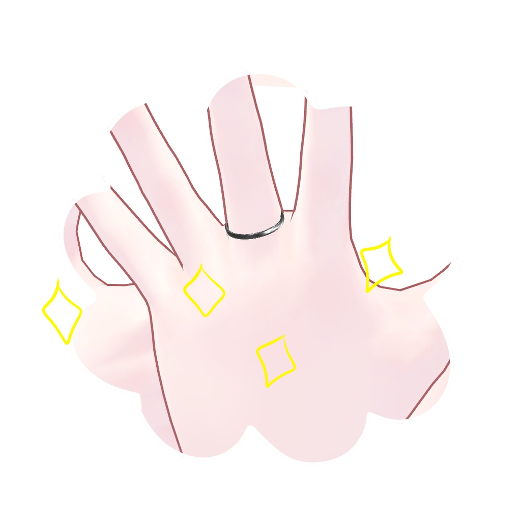 【3Dモデル】イニシャルリング【無料】