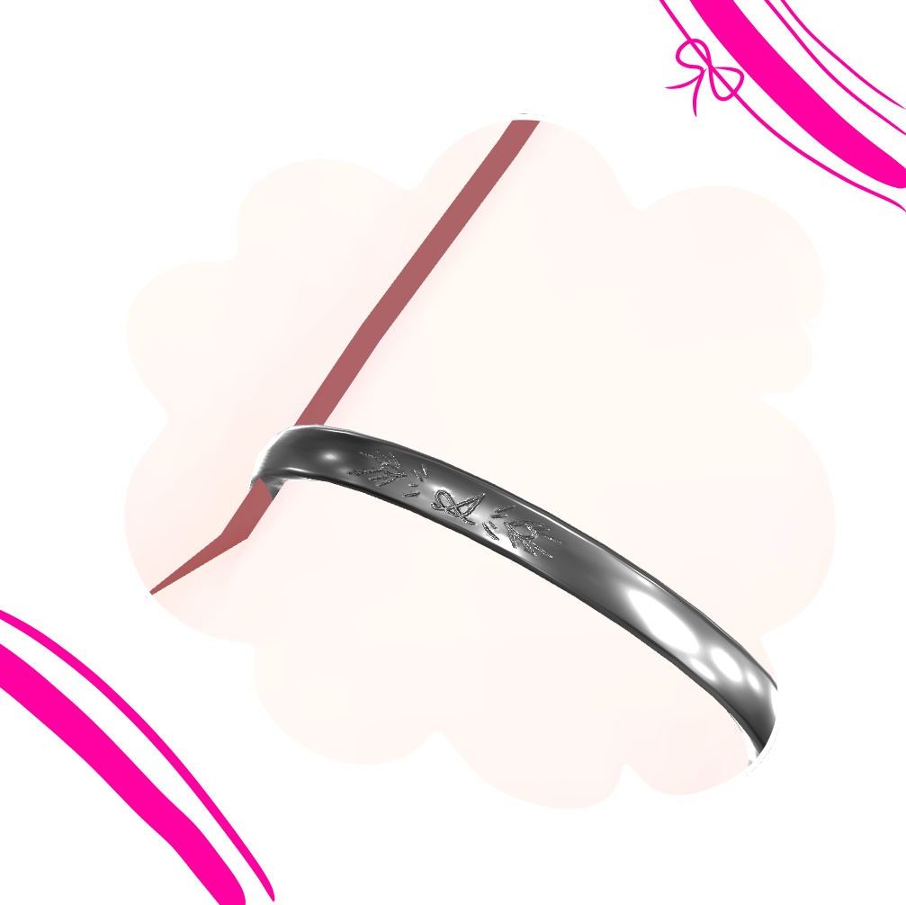 【3Dモデル】イニシャルリング【無料】
