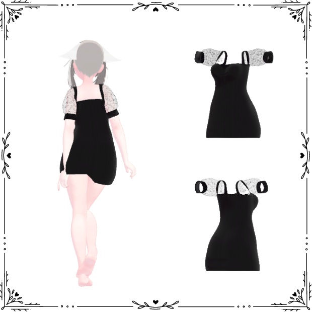 【桔梗】シースルー袖ワンピ REMAKE