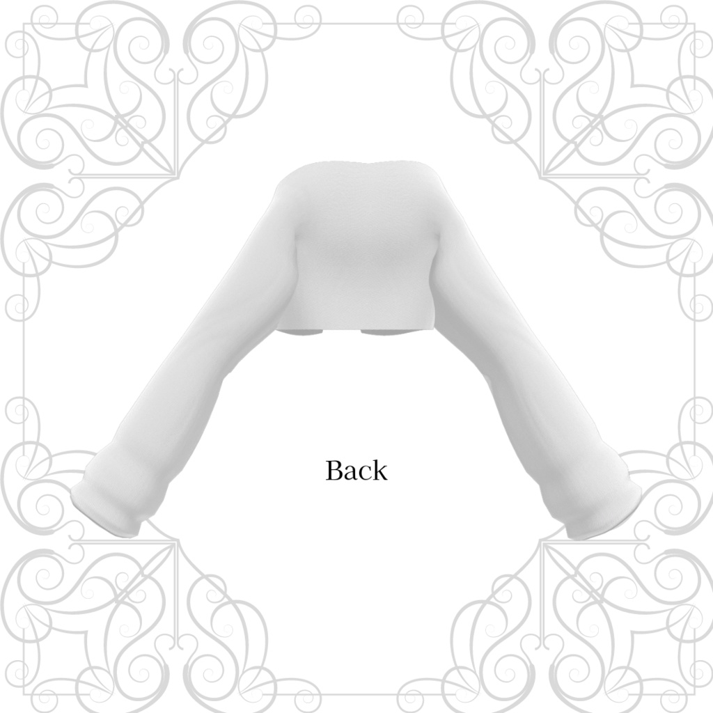 【桔梗】ベルスリーブクロップトップ