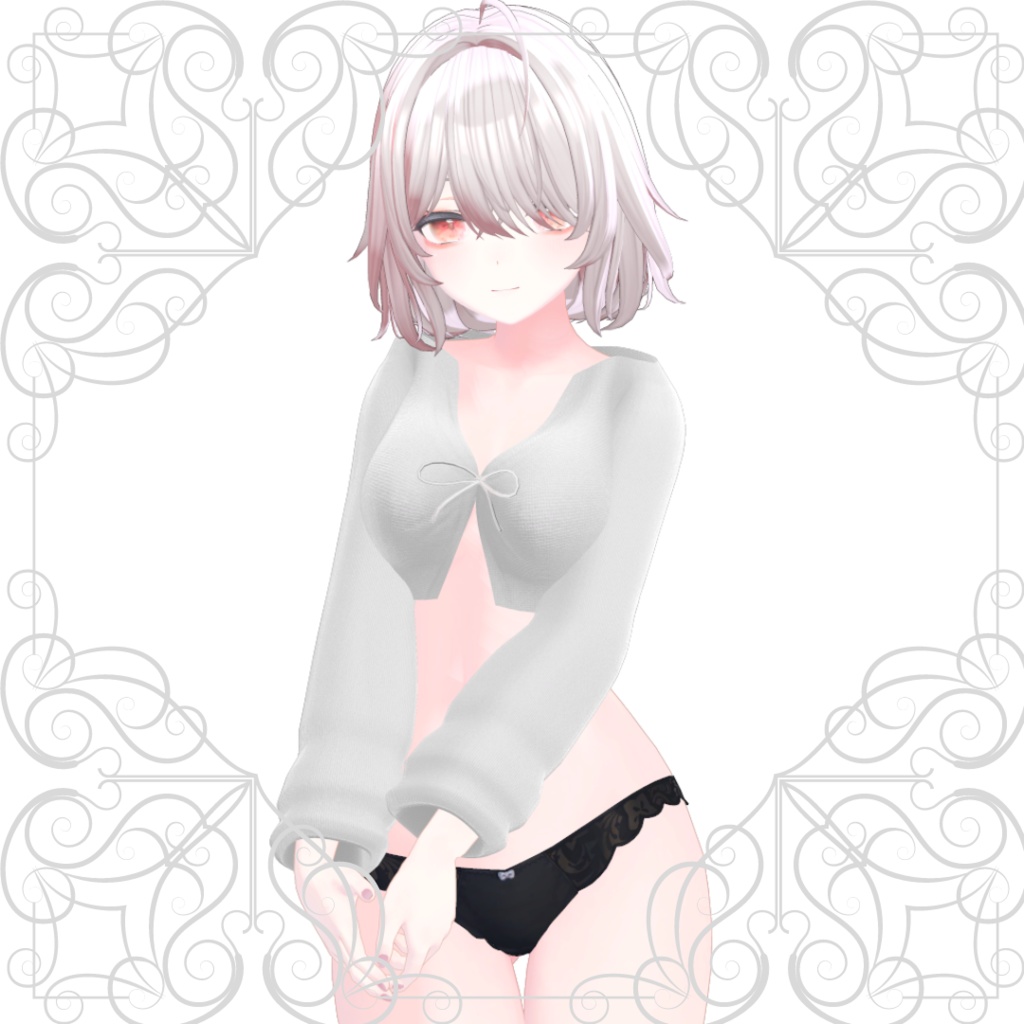 【桔梗】ベルスリーブクロップトップ