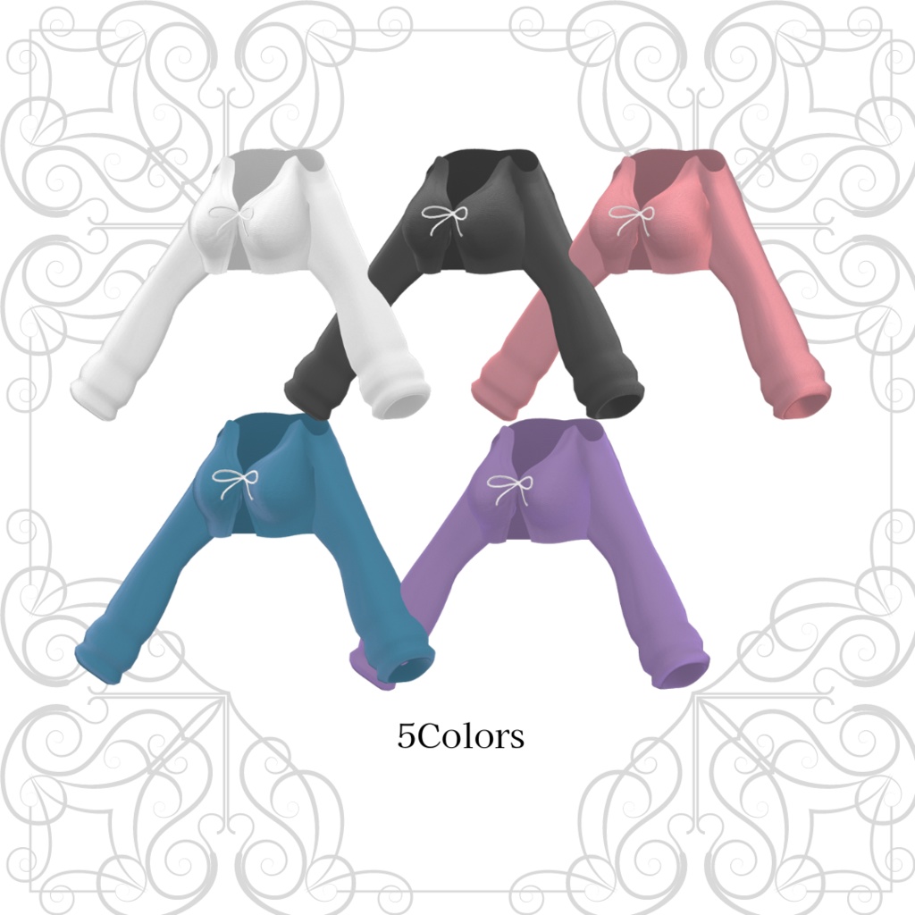 【桔梗】ベルスリーブクロップトップ