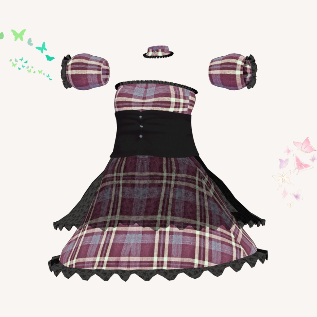 【あのん/むろむ】フリルドレス