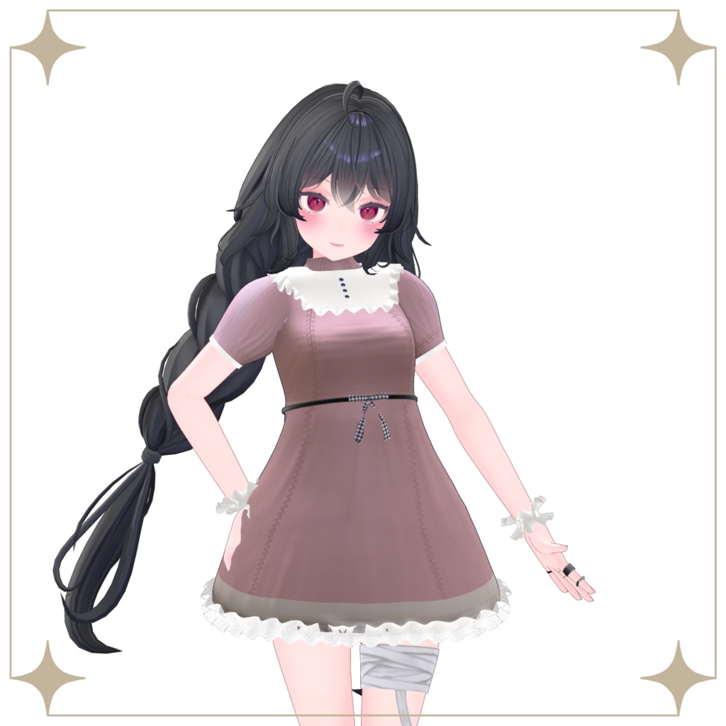 【むろむ/あのん】シックなワンピース