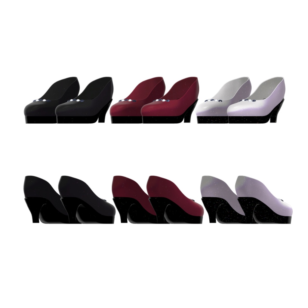 【萌】ビジューパンプス