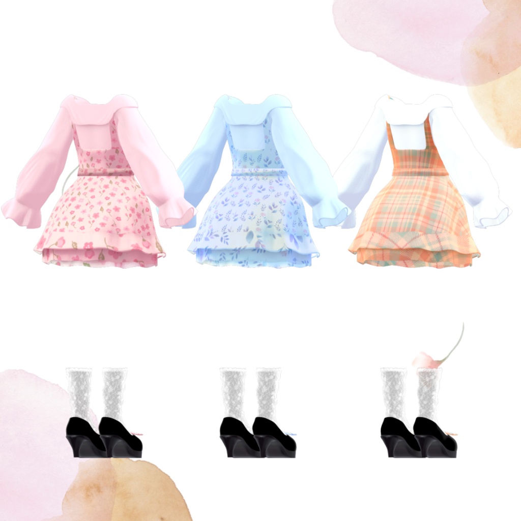 【むろむ/あのん】ふんわりワンピース