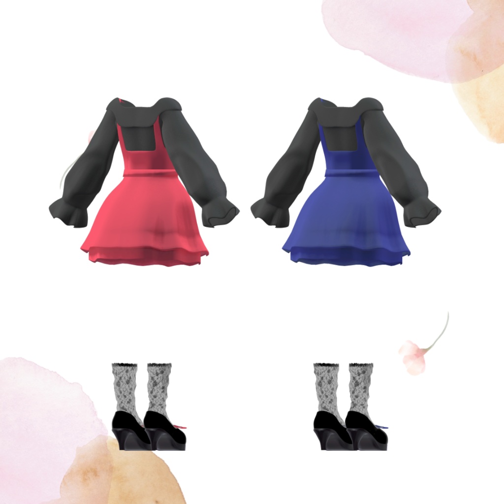 【むろむ/あのん】ふんわりワンピース