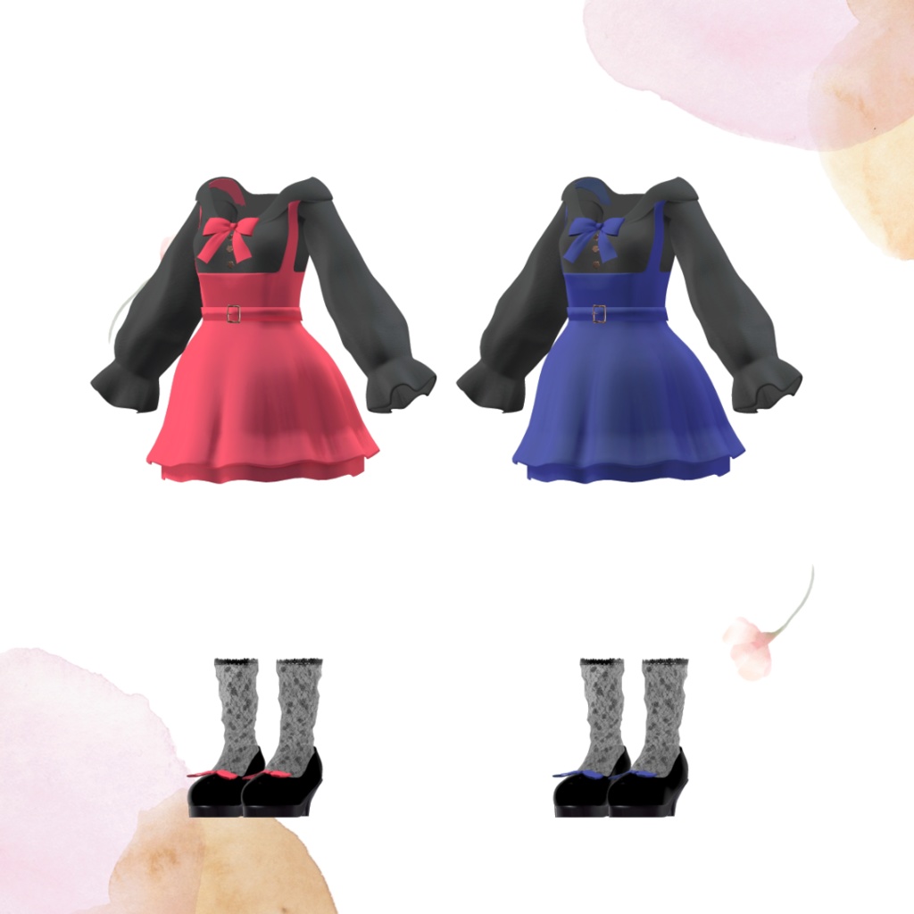 【むろむ/あのん】ふんわりワンピース