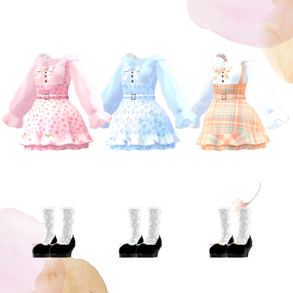 【むろむ/あのん】ふんわりワンピース