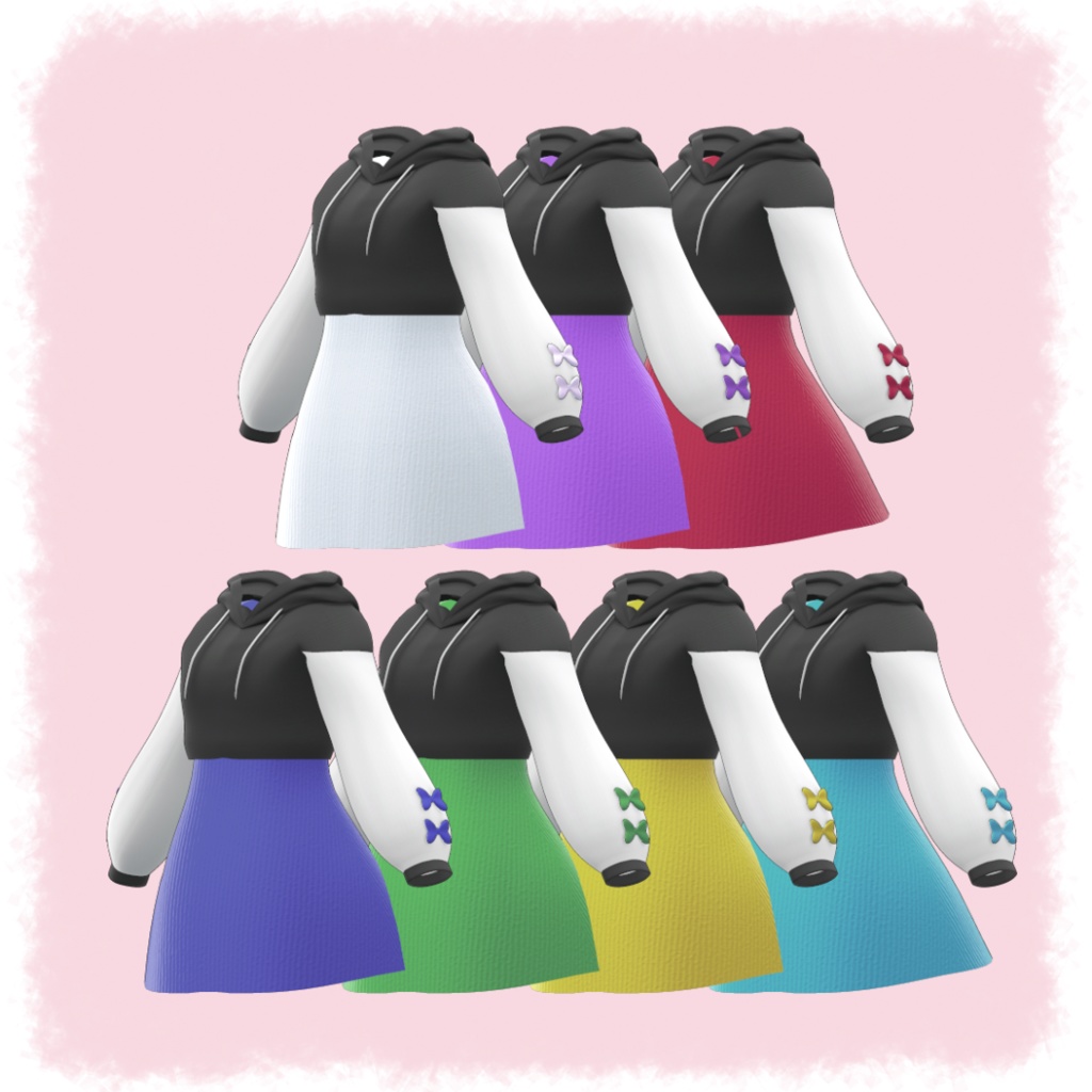 【むろむ/あのん】パーカーワンピース