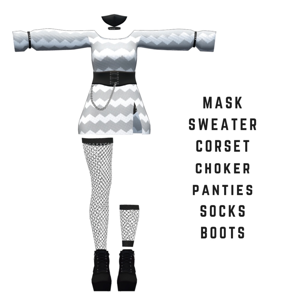 【萌-MOE-】ストライプワンピ