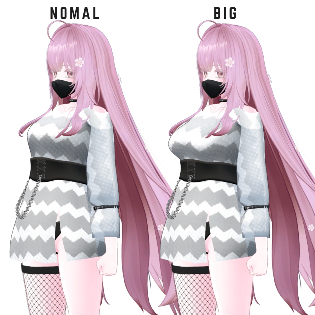 【萌-MOE-】ストライプワンピ