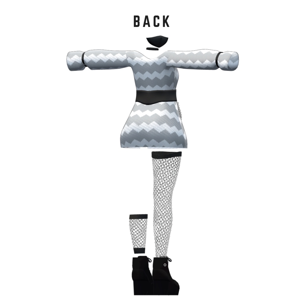 【萌-MOE-】ストライプワンピ