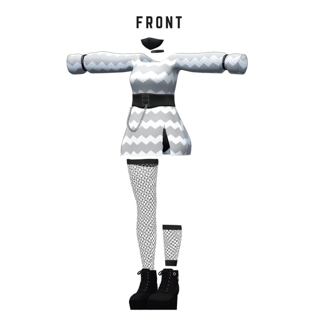 【萌-MOE-】ストライプワンピ