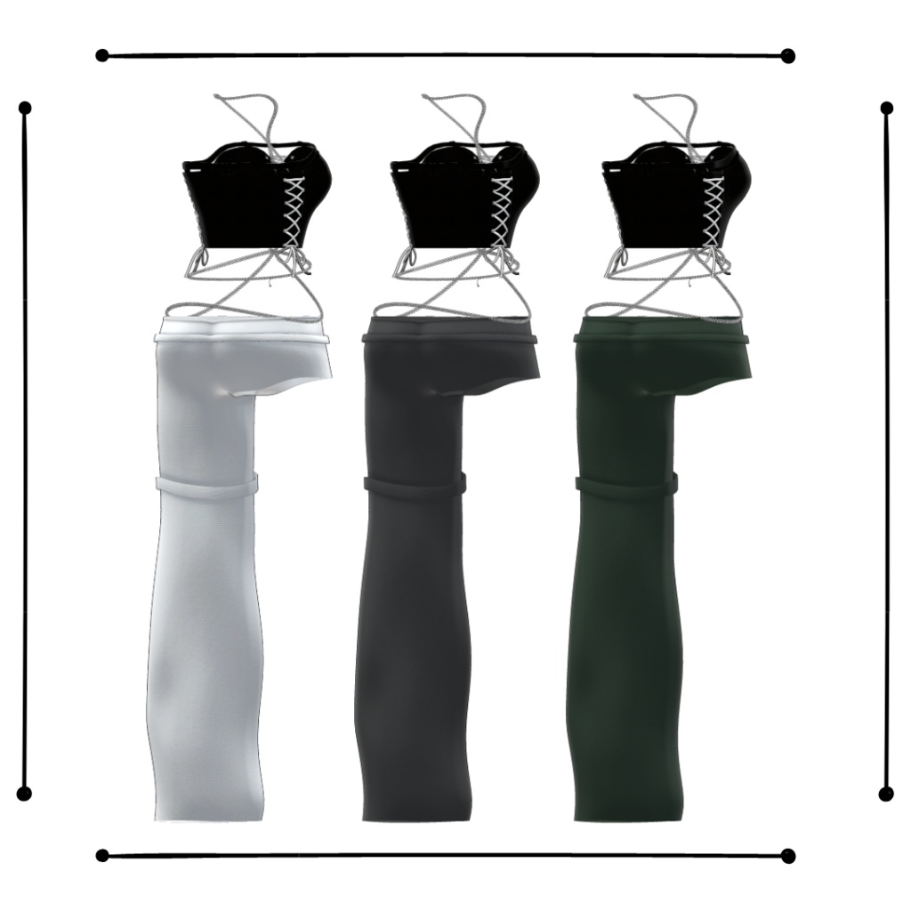 【複数アバター対応】GOTH Outfit